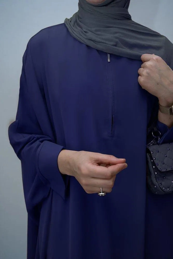 Navy Batwing sleeve abaya for Hajj Umrah Prayer Dress For Women