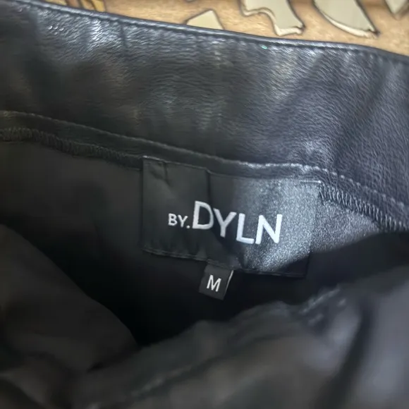 NEW BY.DYLN Tobaias Faux Leather Skirt in Black