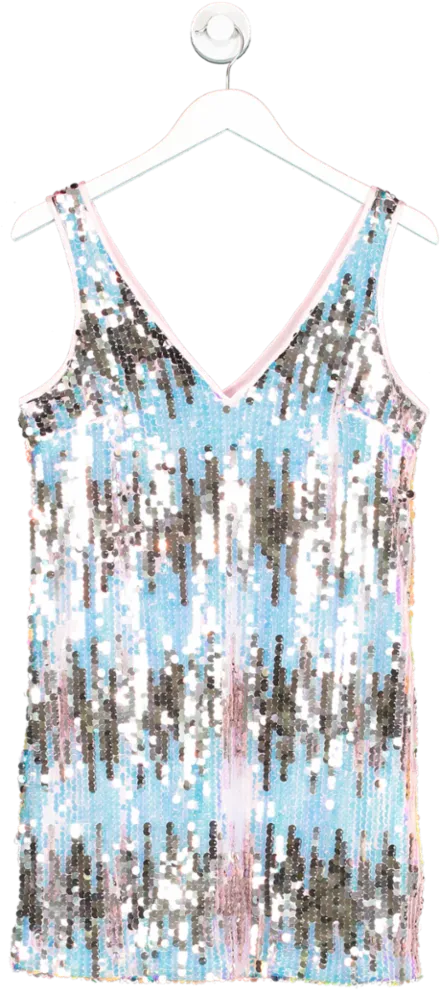 New Look Metallic Sequin Mini Dress UK 6
