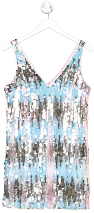 New Look Metallic Sequin Mini Dress UK 6