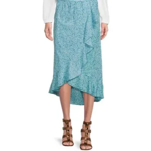 NEW MICHAEL Michael Kors Paisley Print Ruffle Skirt