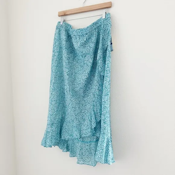 NEW MICHAEL Michael Kors Paisley Print Ruffle Skirt