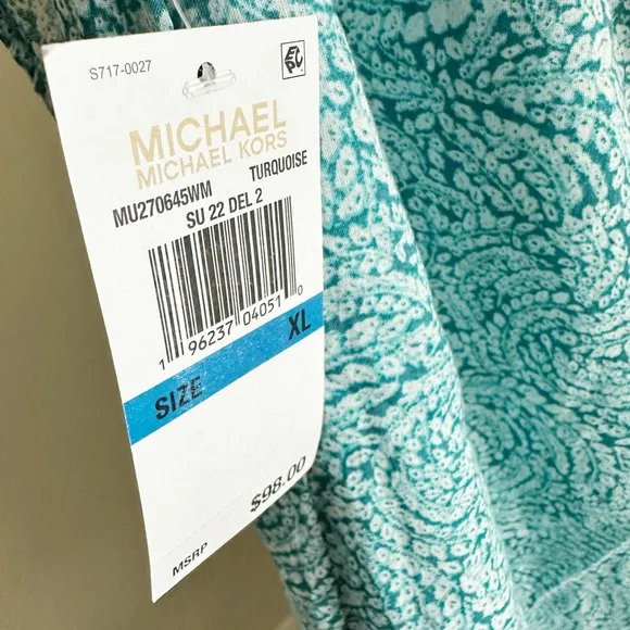 NEW MICHAEL Michael Kors Paisley Print Ruffle Skirt
