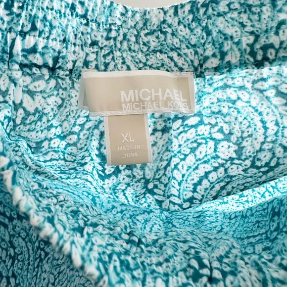 NEW MICHAEL Michael Kors Paisley Print Ruffle Skirt