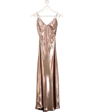 Next Metallic Cross Back Maxi Dress UK 10