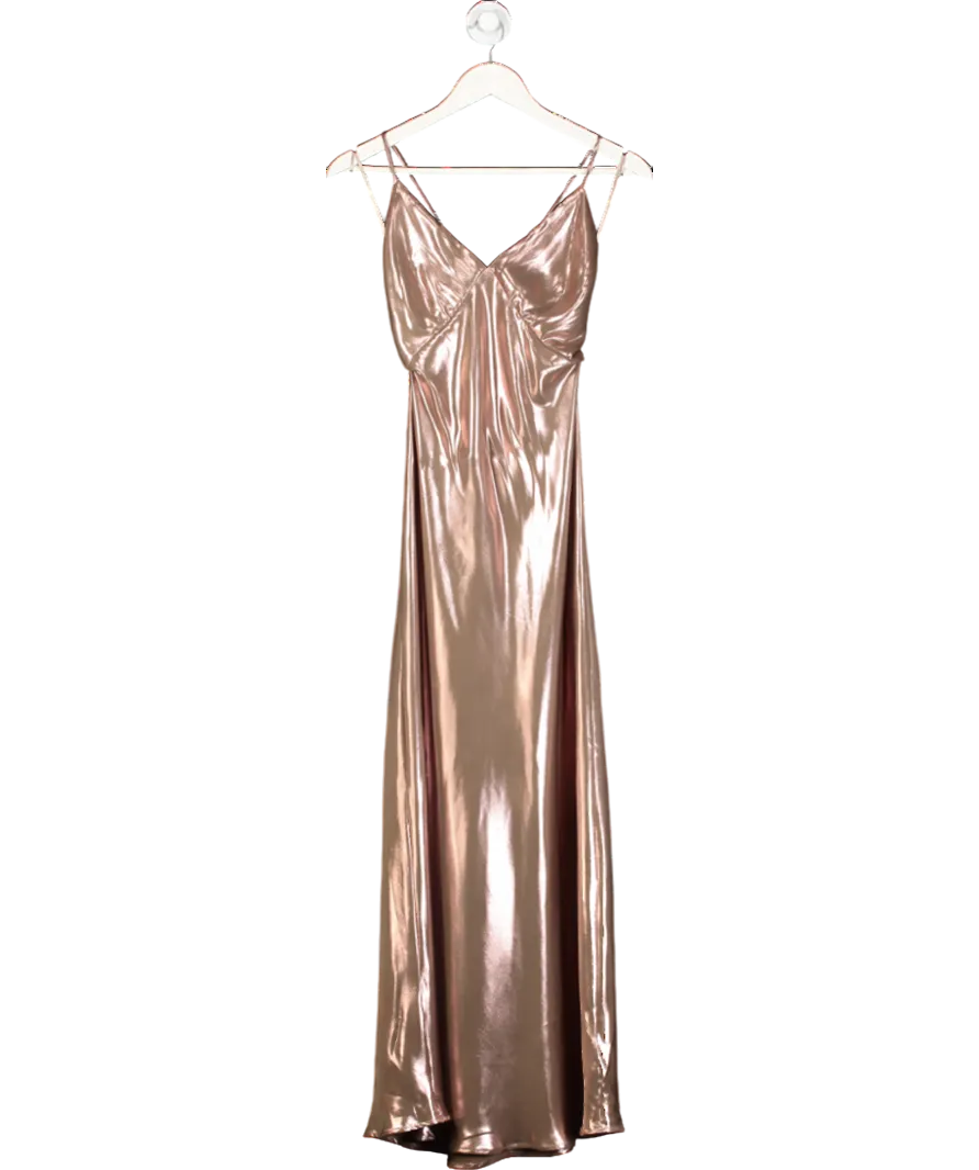 Next Metallic Cross Back Maxi Dress UK 10