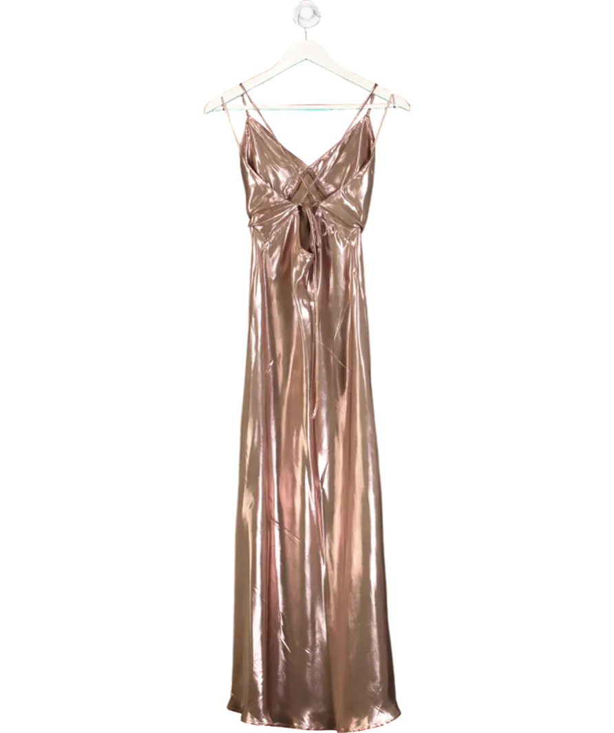 Next Metallic Cross Back Maxi Dress UK 10