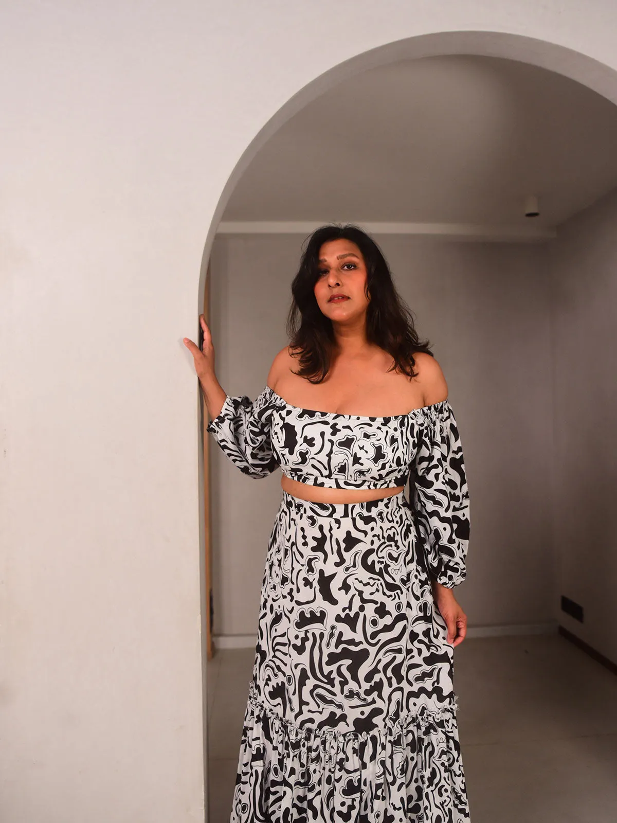 Nia Top Skirt Set