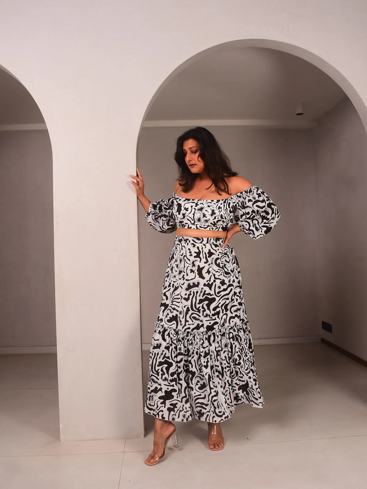 Nia Top Skirt Set