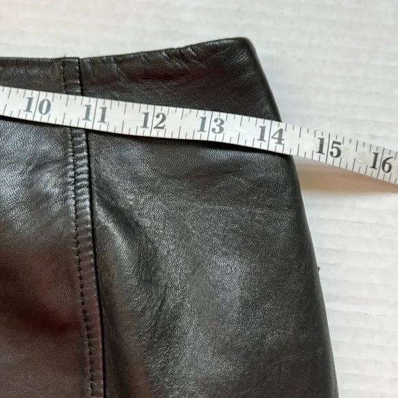 Northampton VTG black soft Leather skirt SZ 8