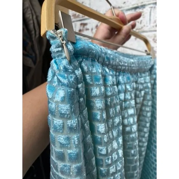 NWT Anthropologie Isla Moude Petite High Waisted Shiny Textured Flowing Skirt