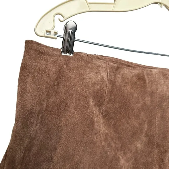 NWT Blank NYC Nubuck Leather Mini Skirt Size 31 Double Zip