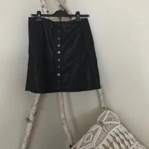 NWT free people black leather skirt