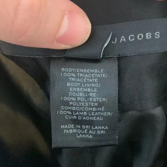 NWT Marc by Marc Jacobs Leather Trim Satin Skirt Size 8