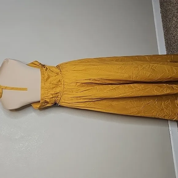 NWT Ny&amp;Co XXL Mustard Yellow Halter Maxi Dress