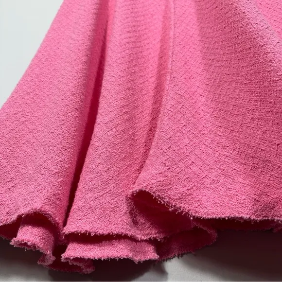 NWT Zara Pink High-Waisted Textured Pleated Skirt Plus Size XXL.