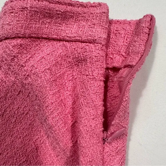 NWT Zara Pink High-Waisted Textured Pleated Skirt Plus Size XXL.