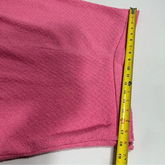 NWT Zara Pink High-Waisted Textured Pleated Skirt Plus Size XXL.