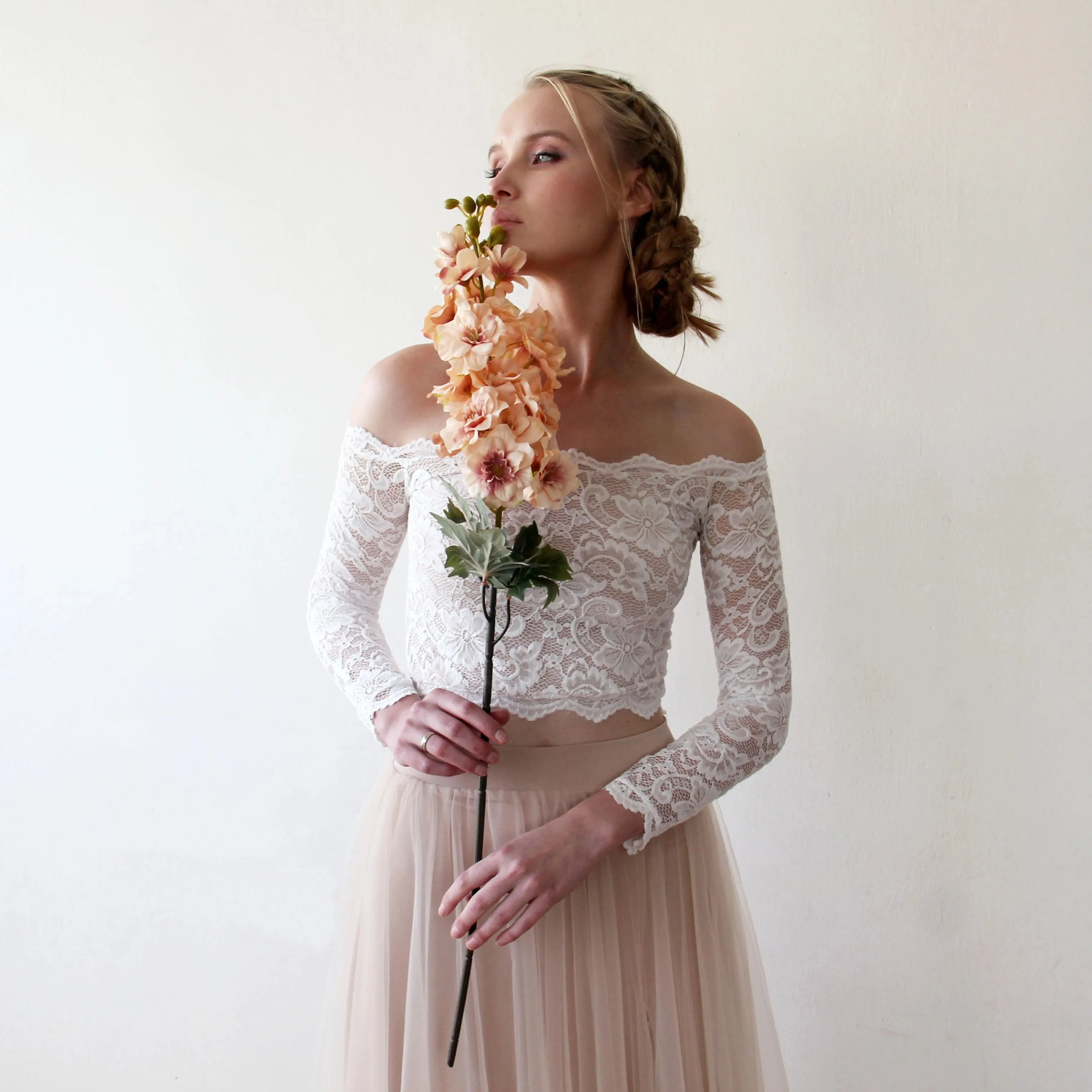 Off shoulder Bridal top #2058