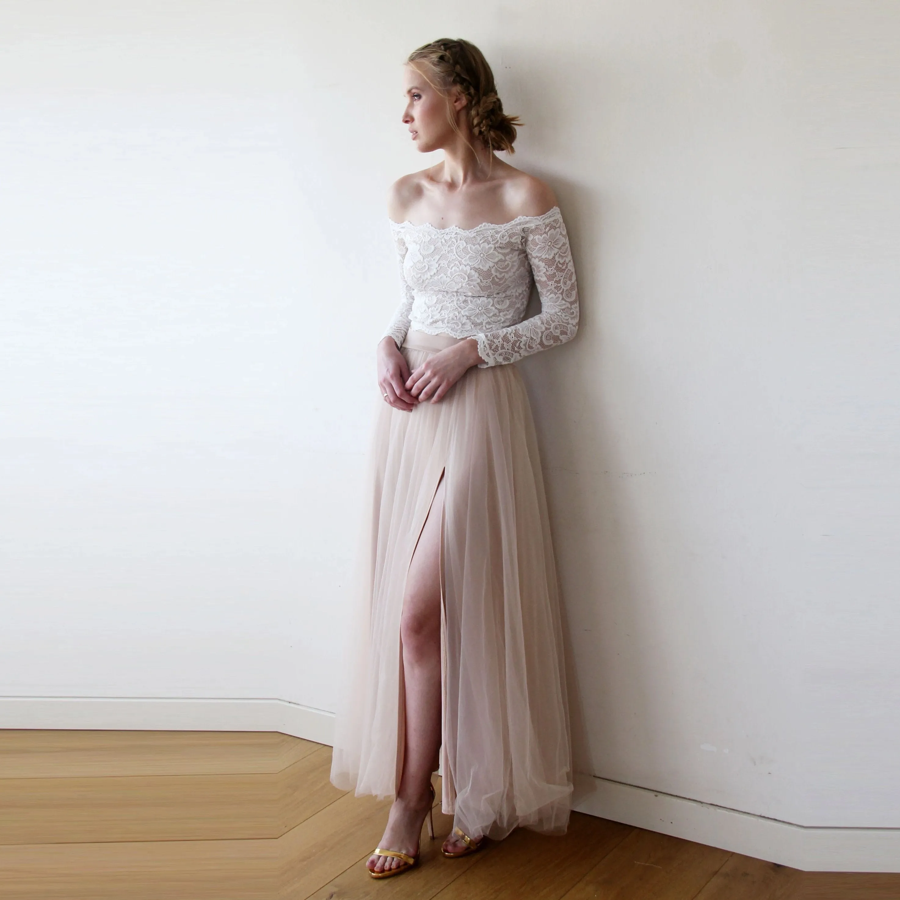 Off shoulder Bridal top #2058