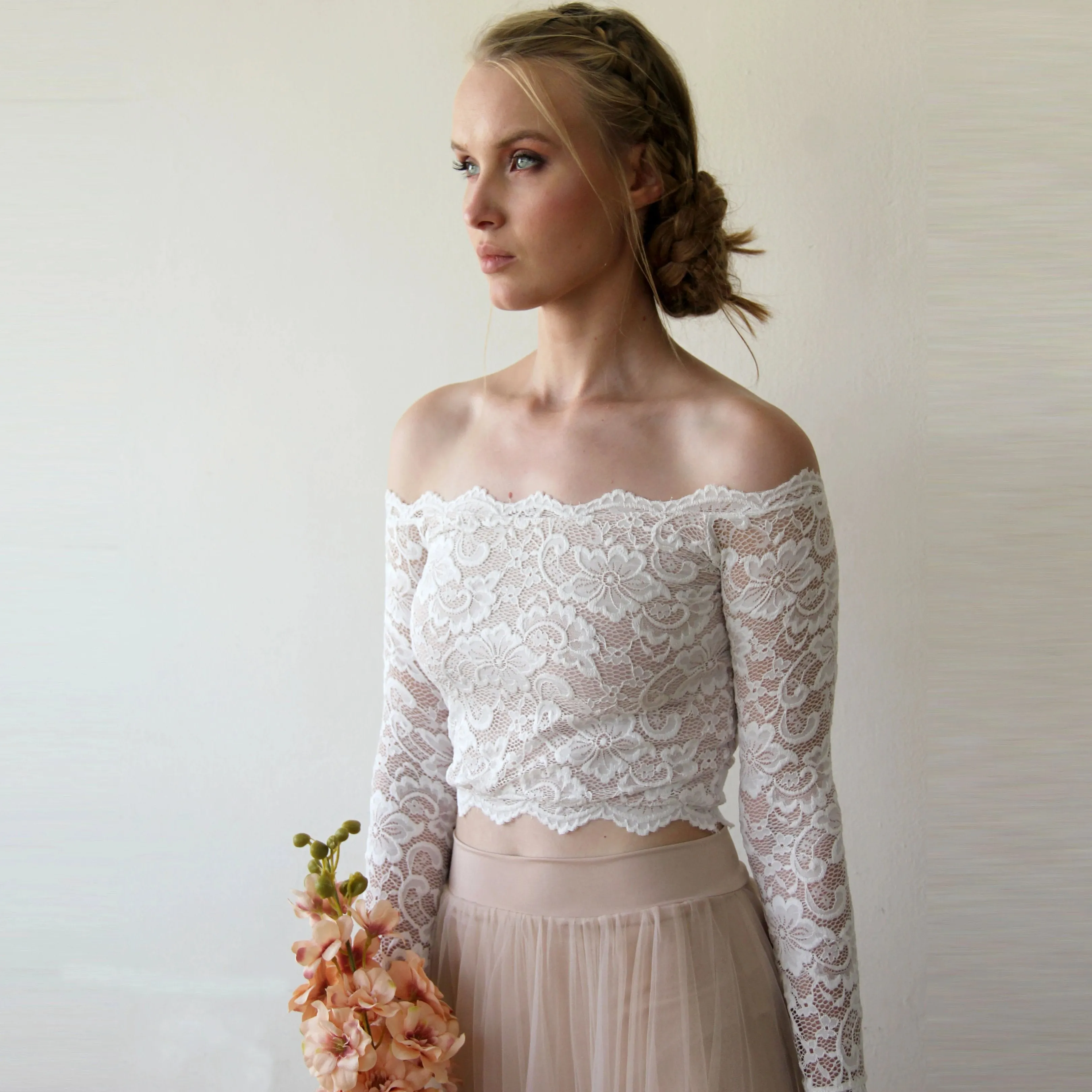 Off shoulder Bridal top #2058
