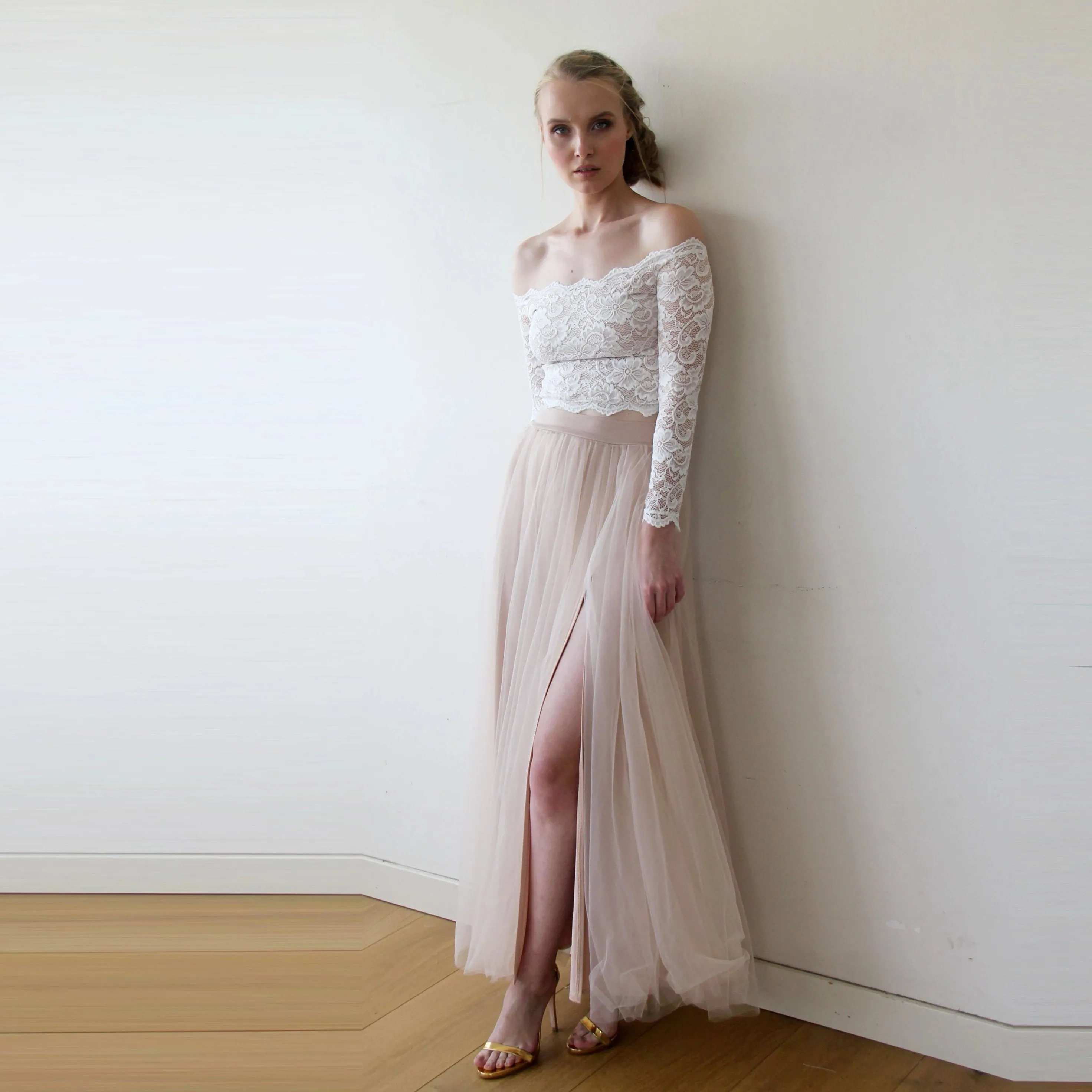 Off shoulder Bridal top #2058