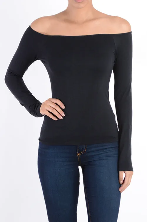 Off Shoulder Long Sleeve Top