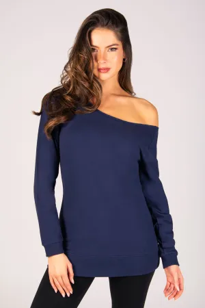 Off Shoulder Longline Sweat Top TL16250B9