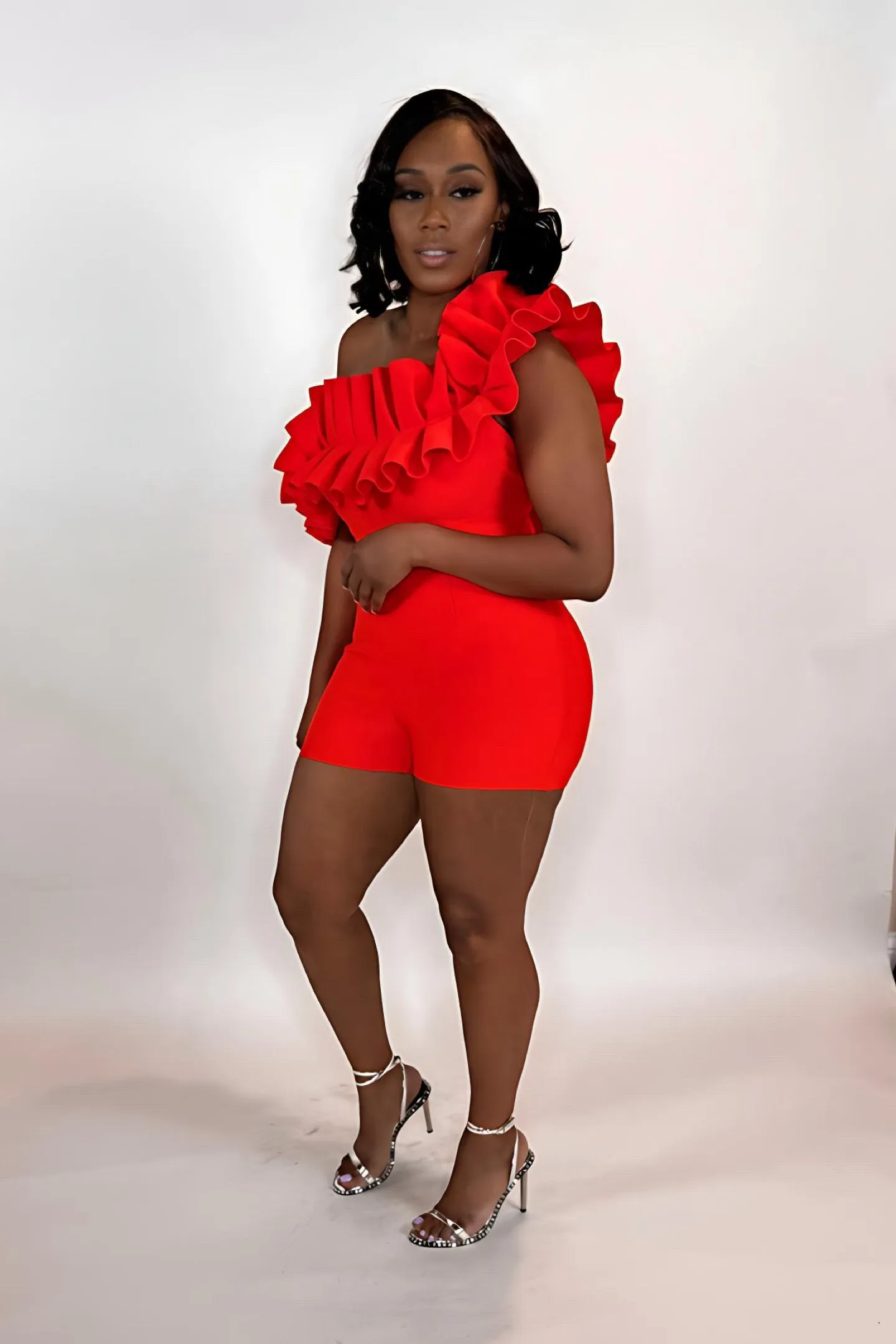 OFF SHOULDER RUFFLE BANDAGE SET