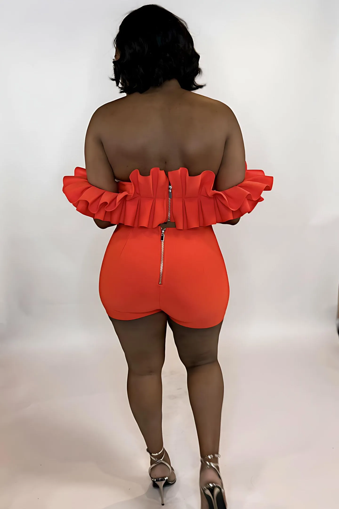 OFF SHOULDER RUFFLE BANDAGE SET