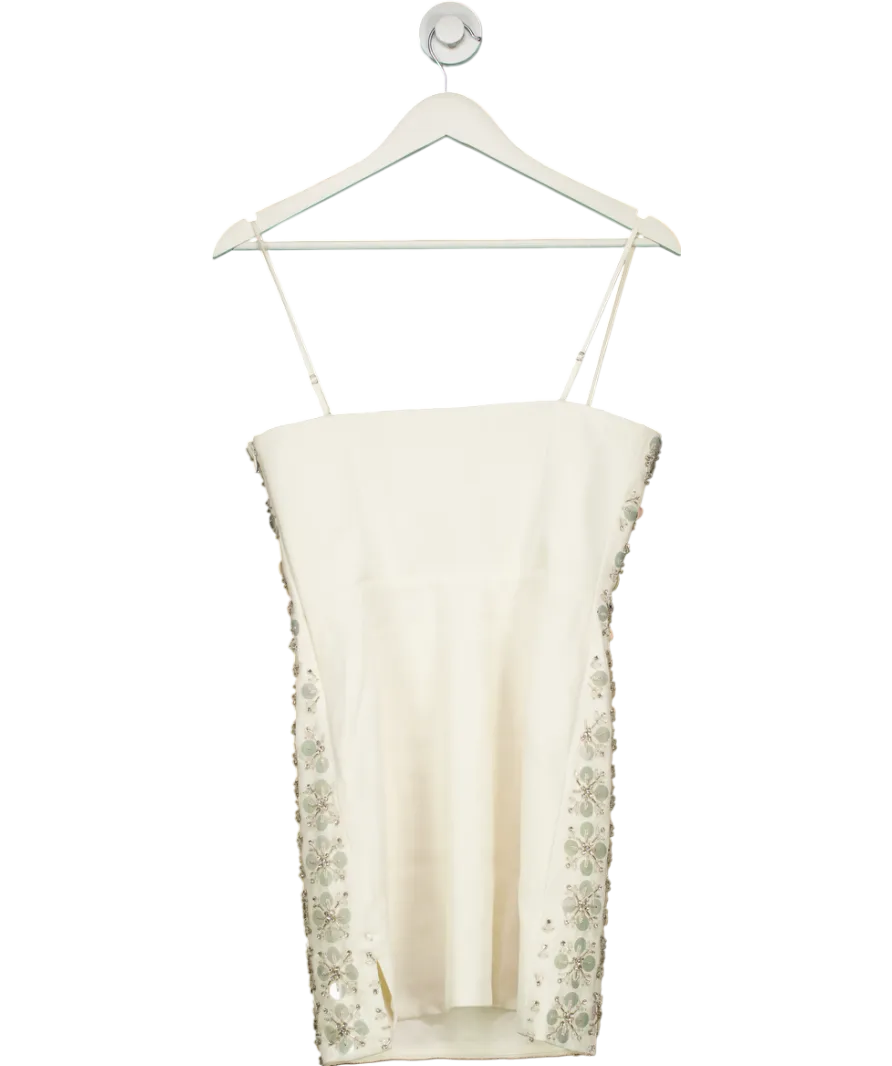 Oh Polly Metallic Sequin Flower Dress UK 10