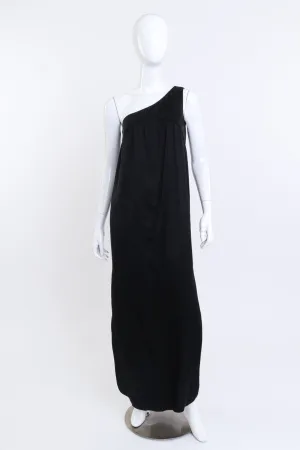 One Shoulder Draped Maxi Dress