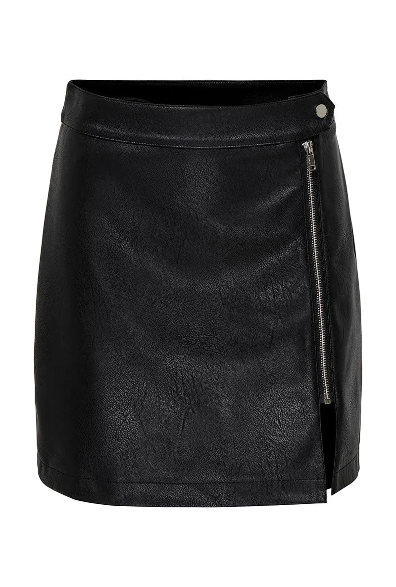 ONLY MANILLA FAUX LEATHER SKIRT
