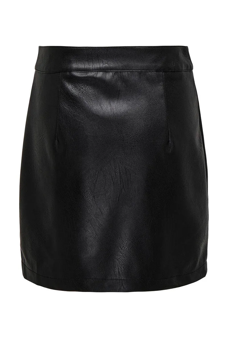 ONLY MANILLA FAUX LEATHER SKIRT