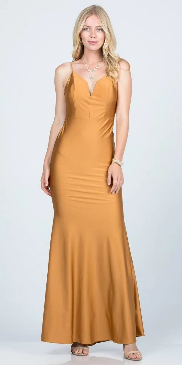 Open-Back Shimmering Mermaid Long Prom Dress