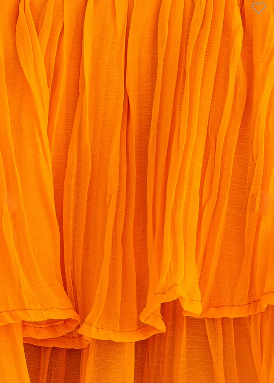 Orange Pleated Top