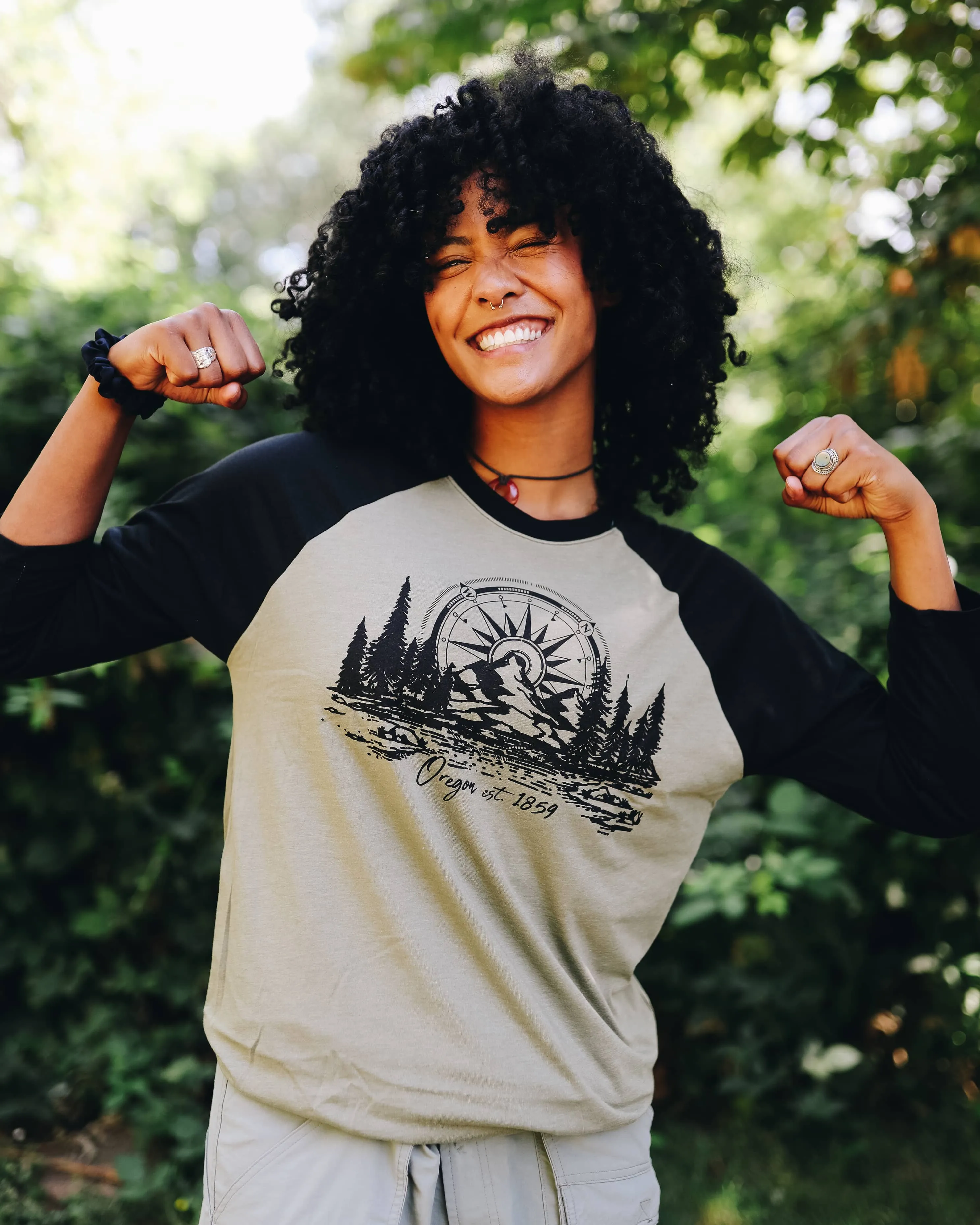 Oregon Compass 3/4 Sleeve Shirt