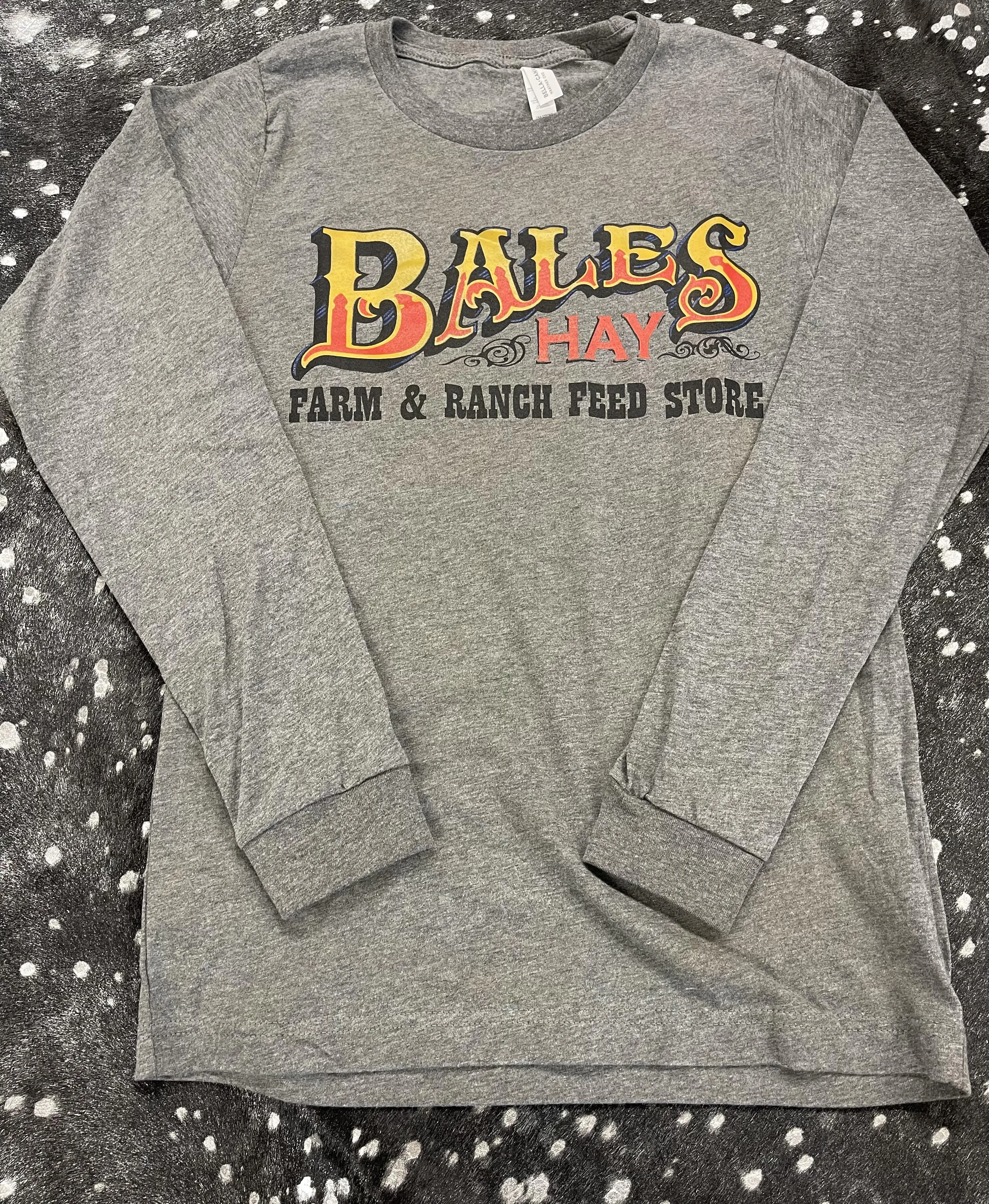 Original Bales Logo Long Sleeve - Heather Grey