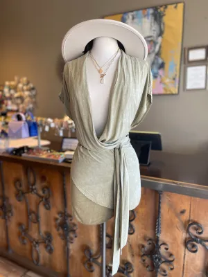 Overlap Draped Dress