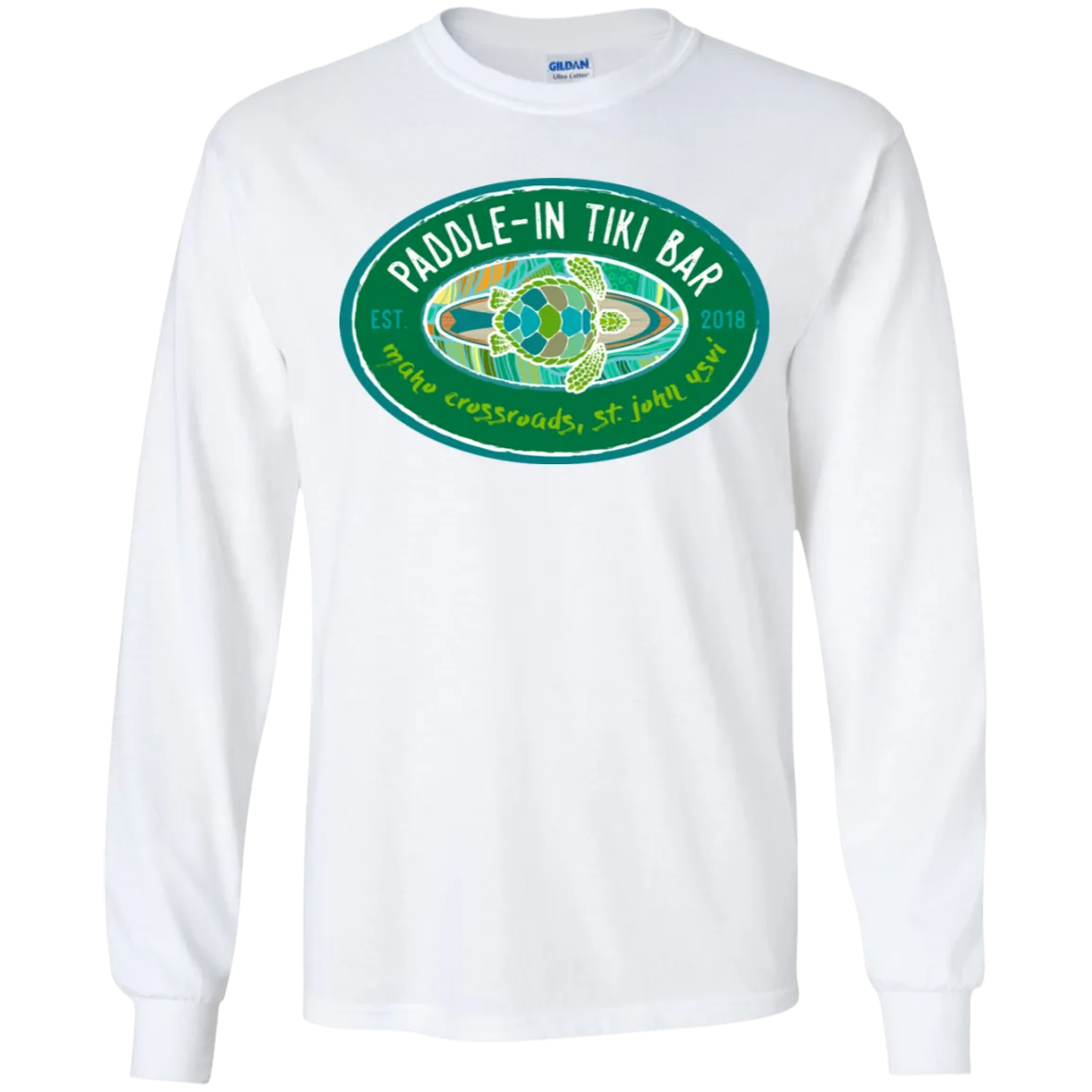 Paddle-In Tiki Bar Youth Long Sleeve T-Shirt