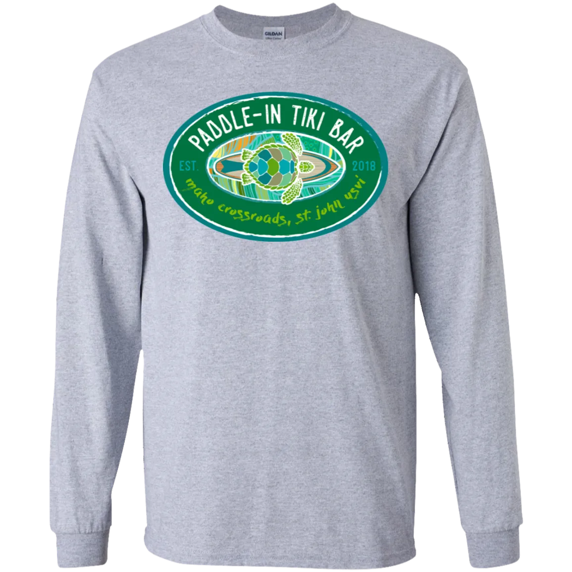Paddle-In Tiki Bar Youth Long Sleeve T-Shirt