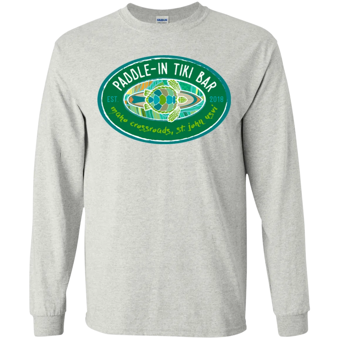 Paddle-In Tiki Bar Youth Long Sleeve T-Shirt