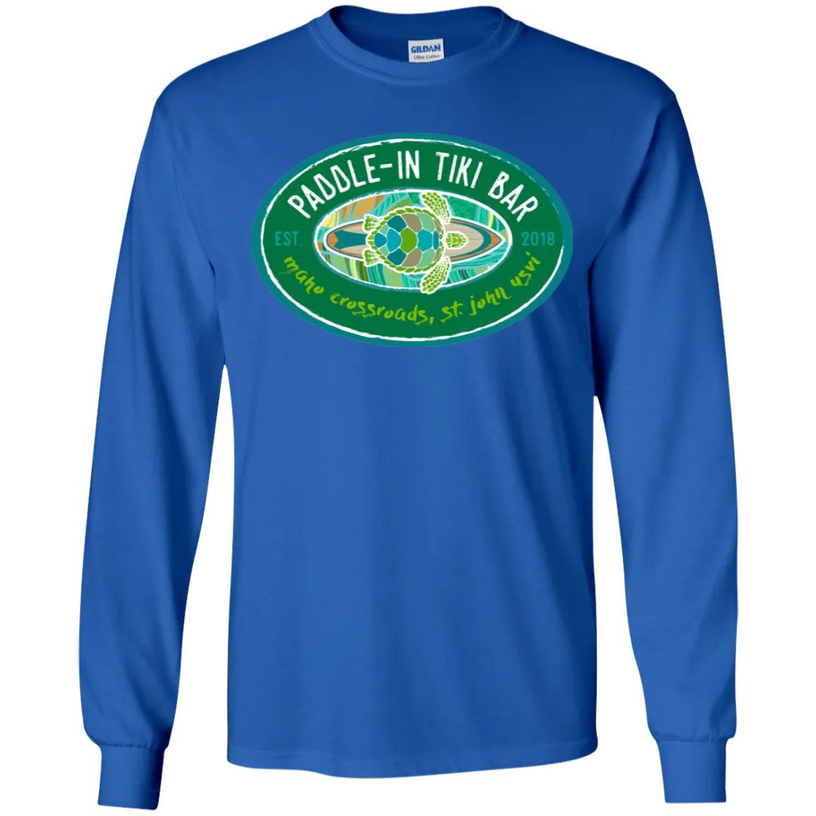 Paddle-In Tiki Bar Youth Long Sleeve T-Shirt