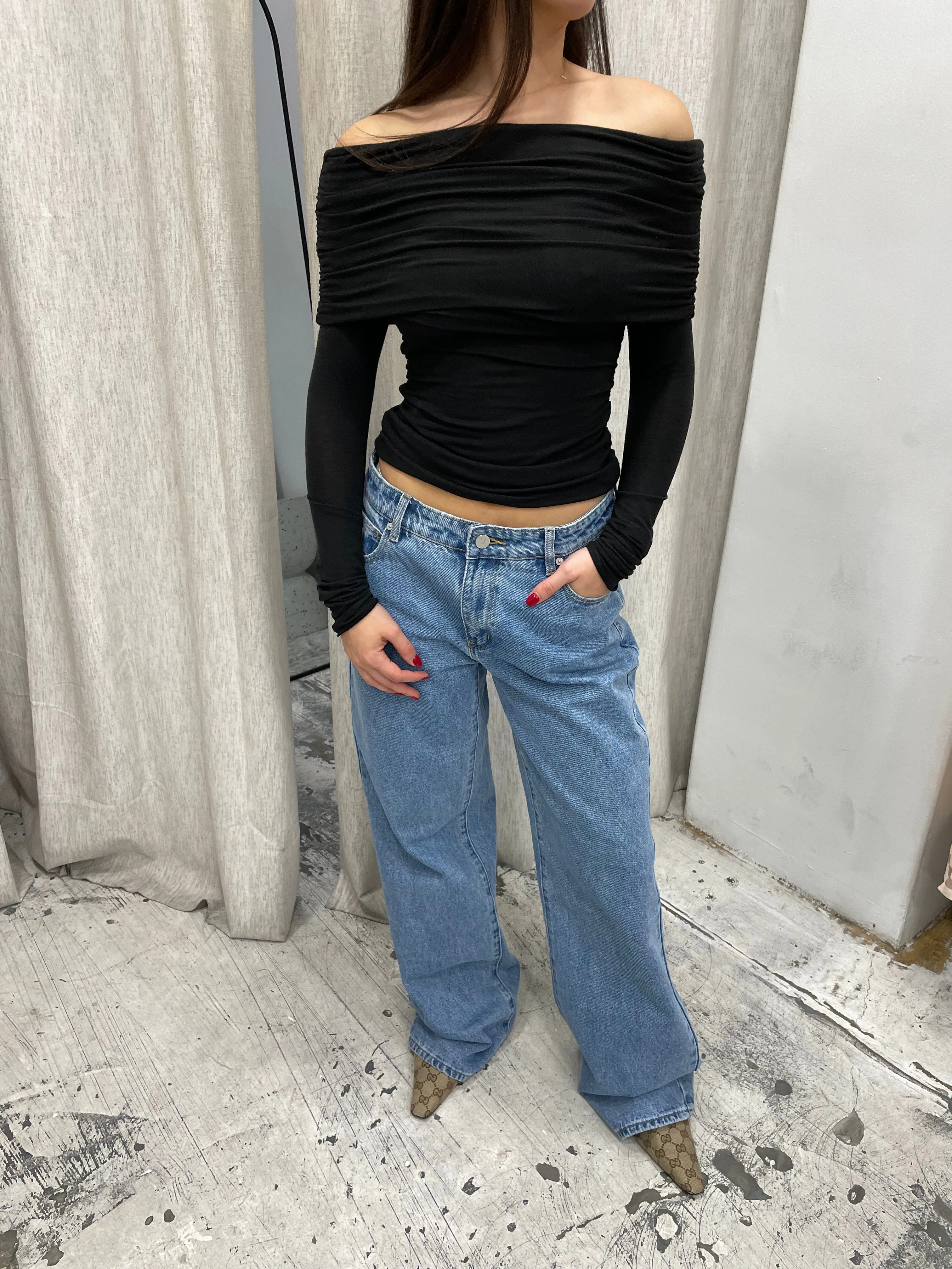 PALOMA RUCHED LONG SLEEVE TOP