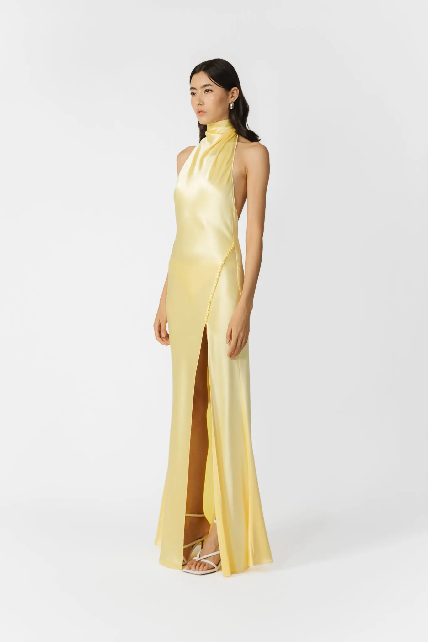 Penelope Backless Satin Gown