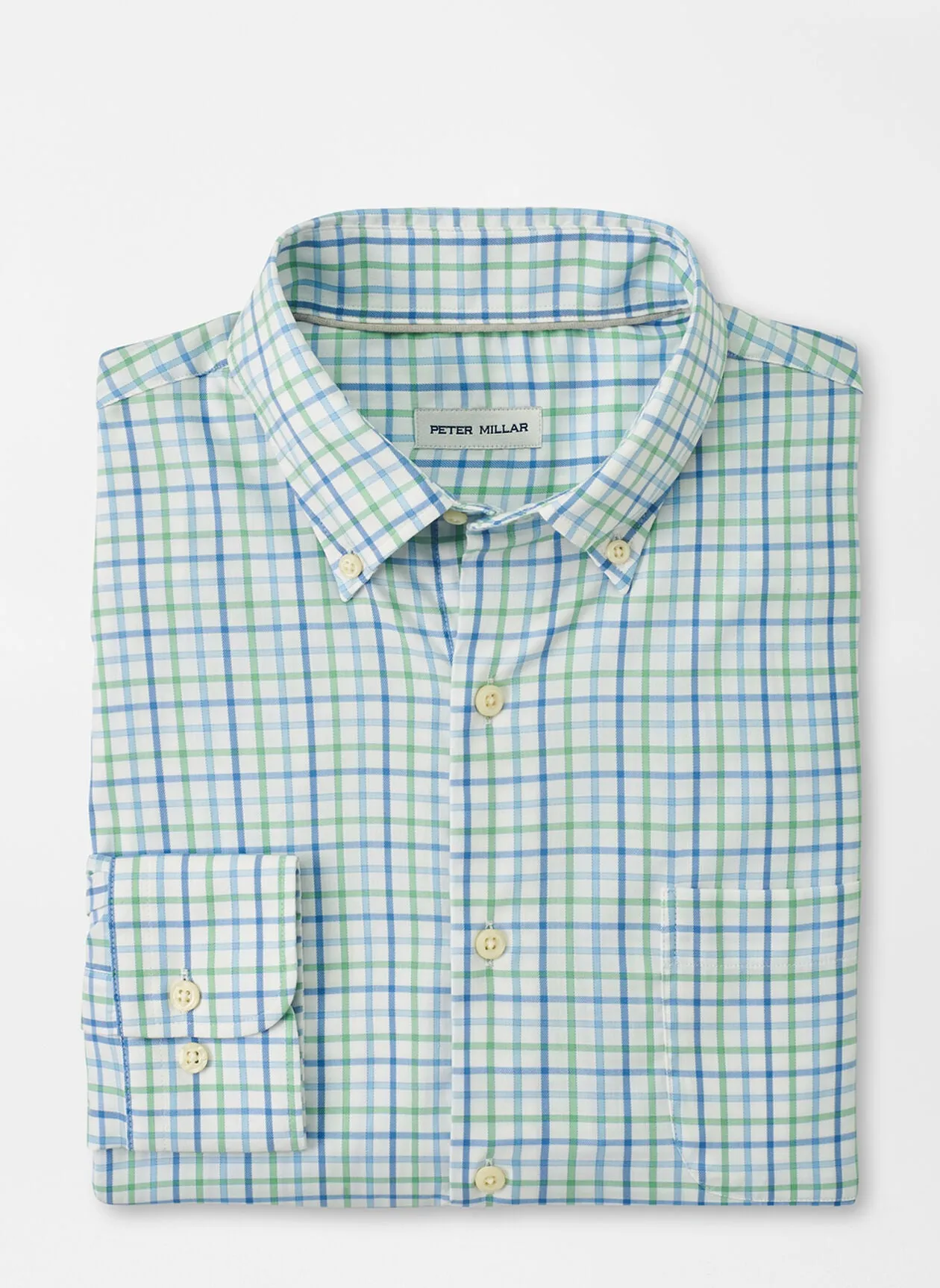 PETER MILLAR NOLAND COTTON STRETCH SPORT SHIRT - TWILIGHT BLUE