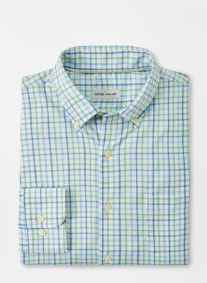 PETER MILLAR NOLAND COTTON STRETCH SPORT SHIRT - TWILIGHT BLUE