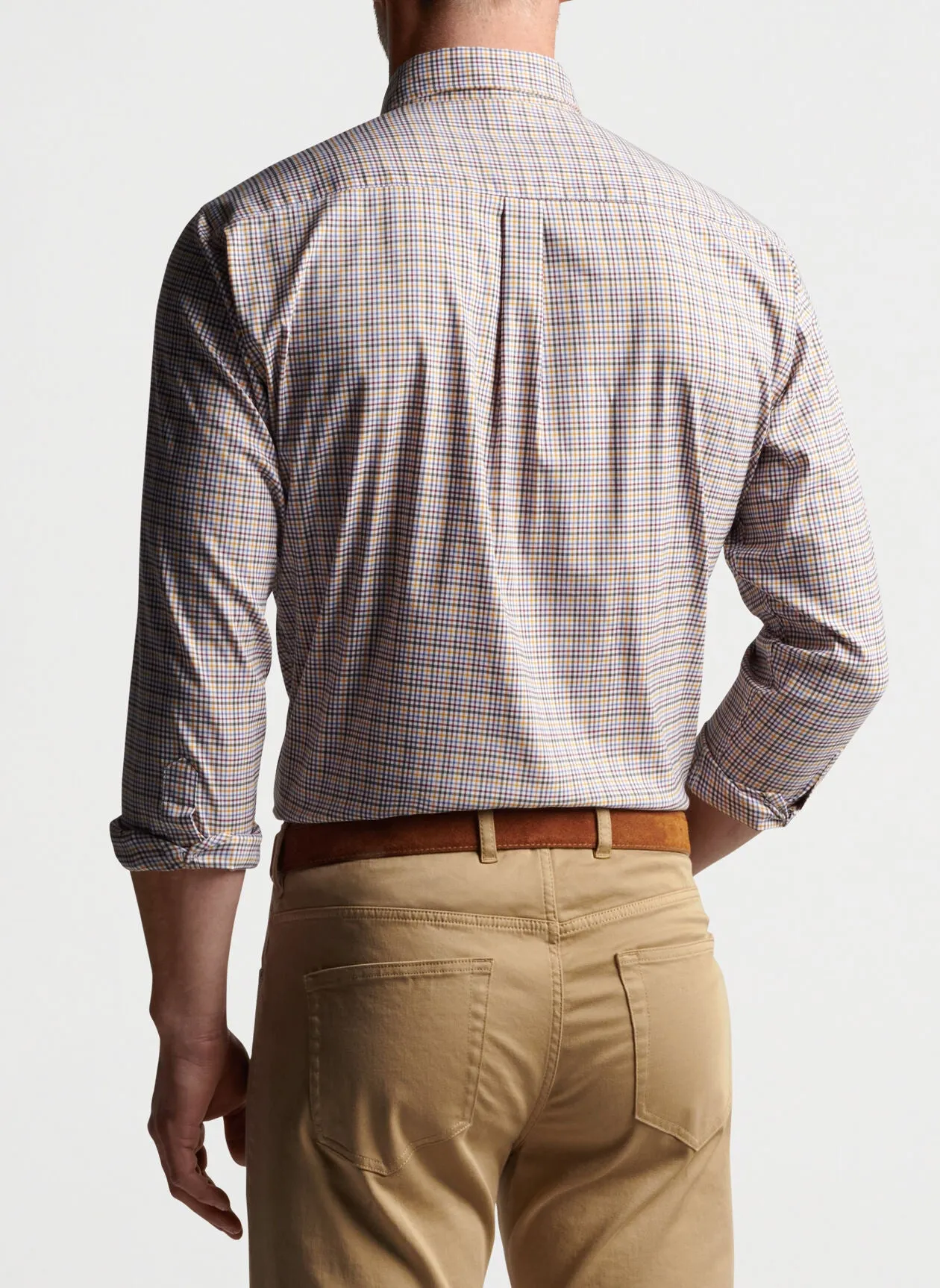 PETER MILLAR QUINBY CROWN LITE COTTON BLEND SPORT SHIRT - CLARET