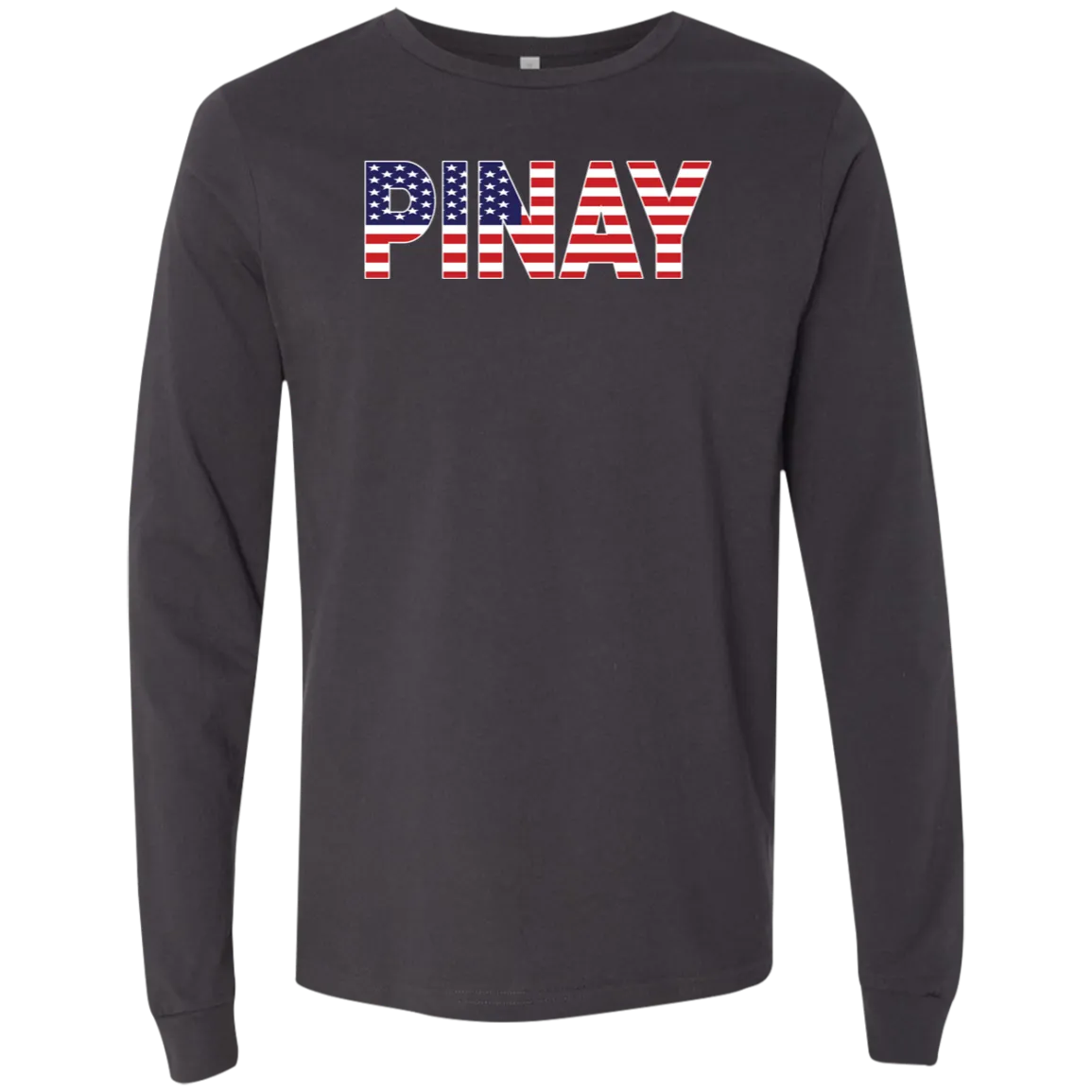 Pinay with US Flag Embedded Unisex Jersey Long Sleeve T-Shirt