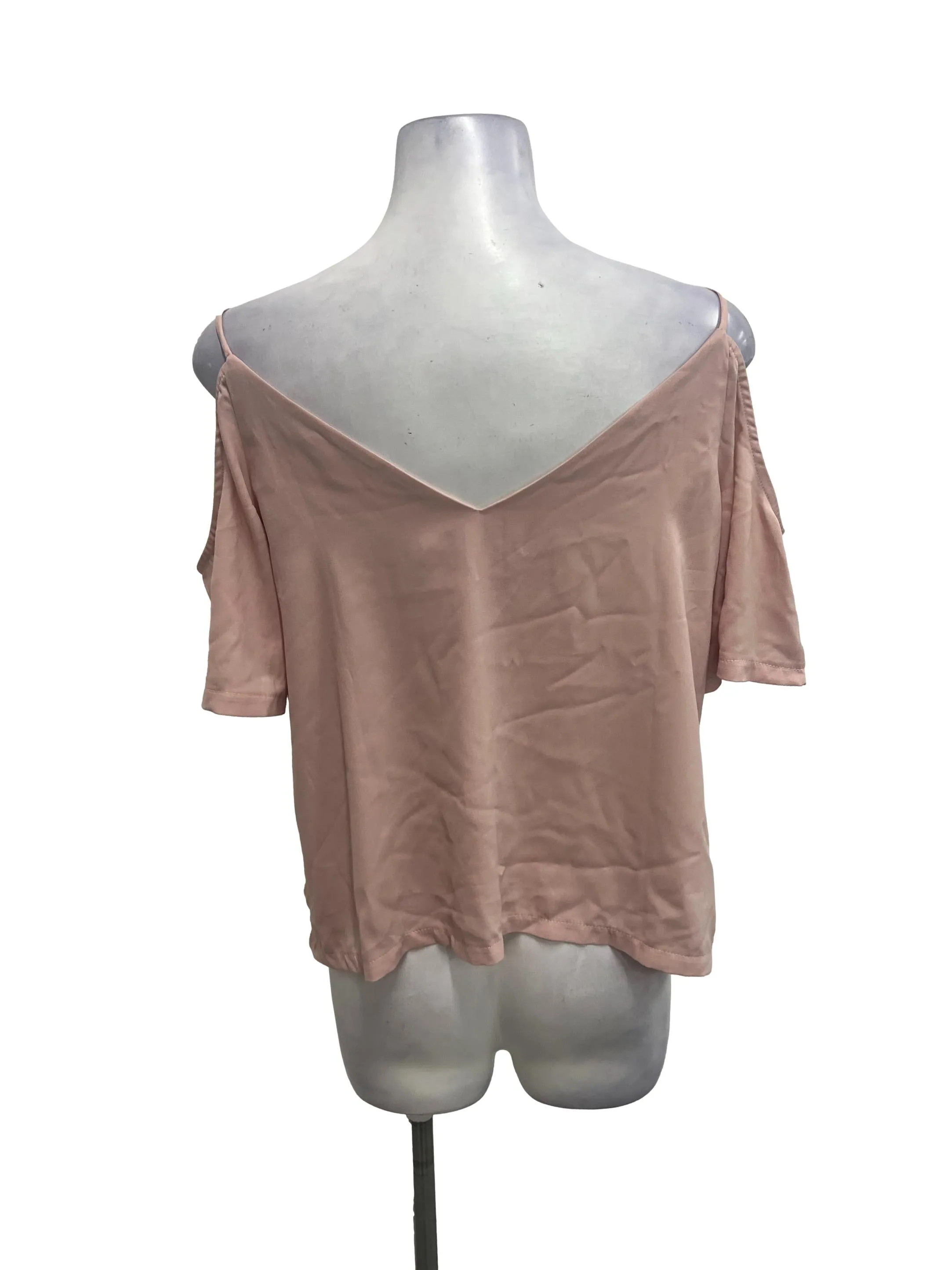 Pink Cold Shoulder Top